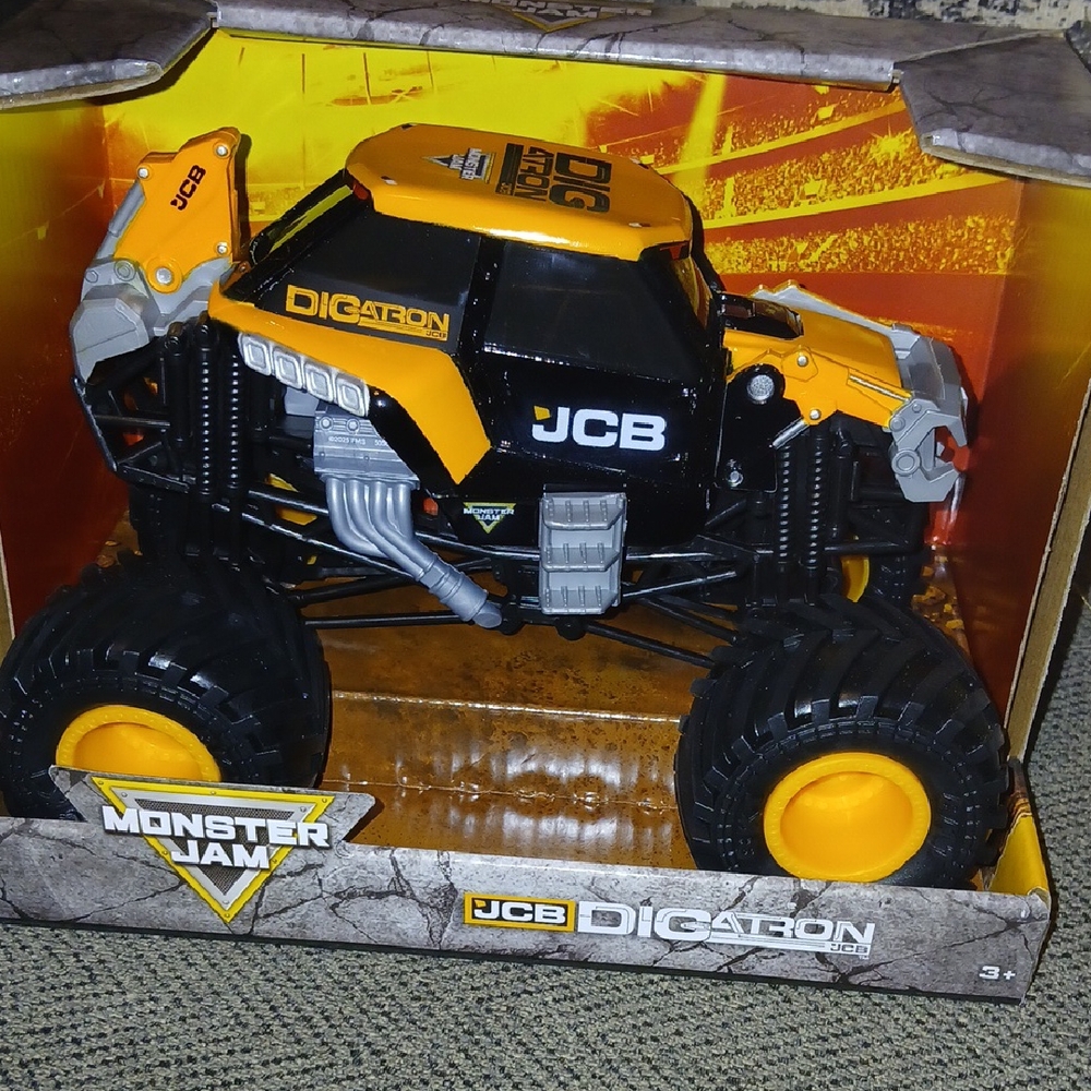 Monster Jam Digatron Toy Truck - Black and Yellow 1/24